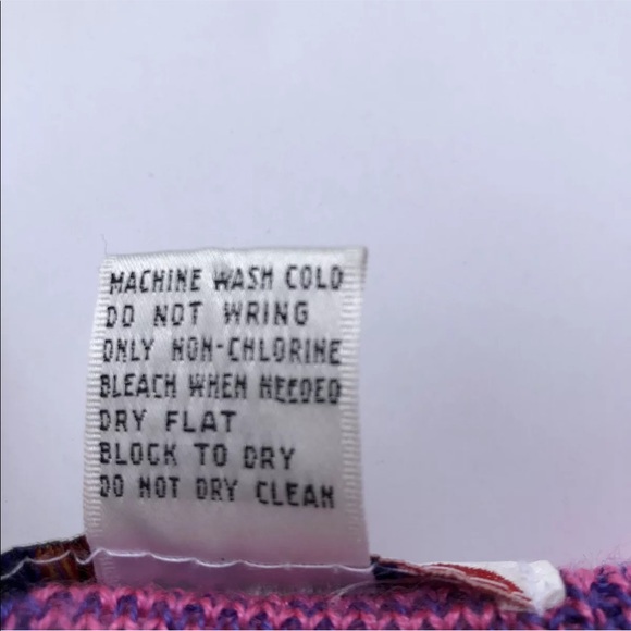 Vintage Colors by Brooks Womens Arylic Pink Multicolor Flowers LS Sweater - Picture 4 of 4